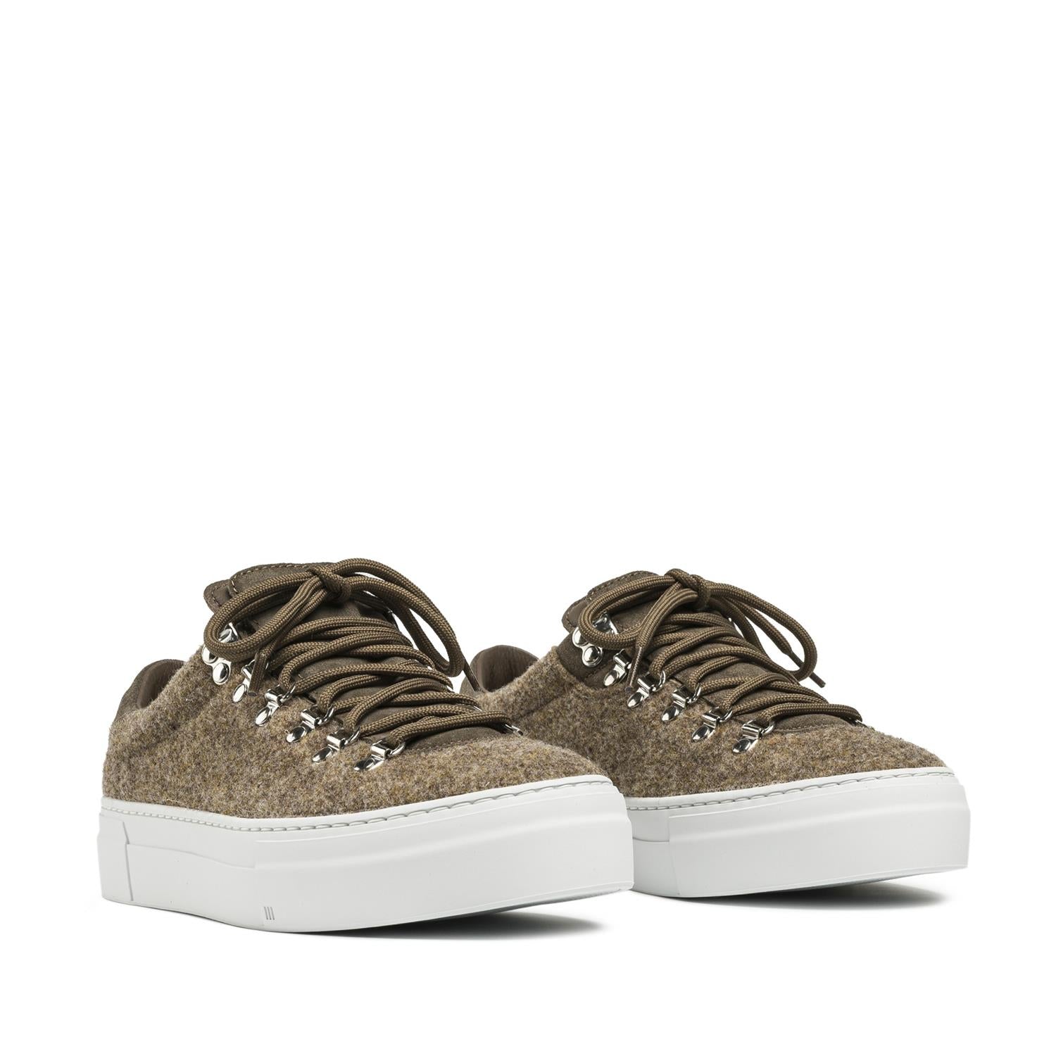 W Marostica Low Platform Beige Woolfelt