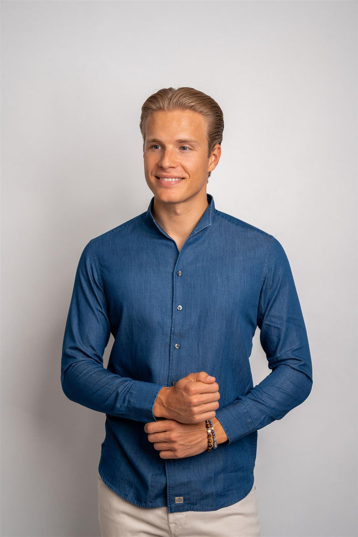 No Collar - Denim