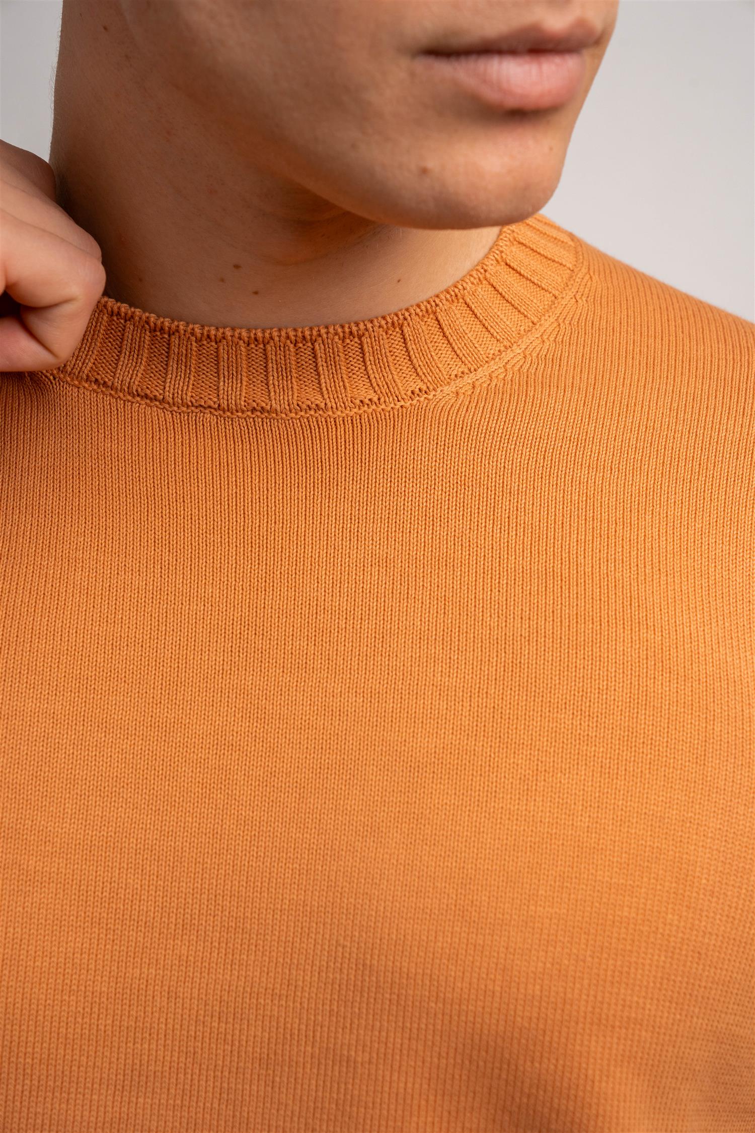 Cotton Crewneck - Orange