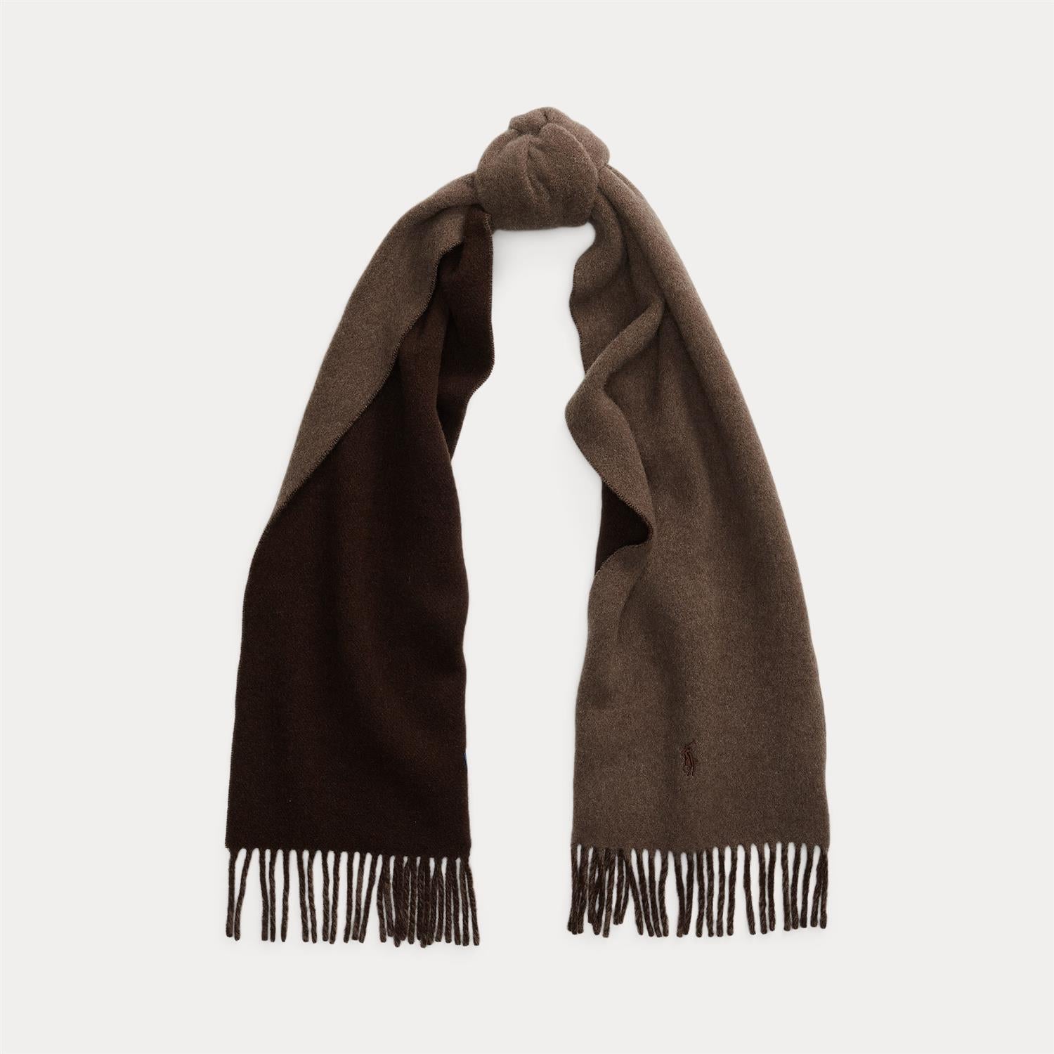 Double Wool Scarf Long Nutmeg/Brown