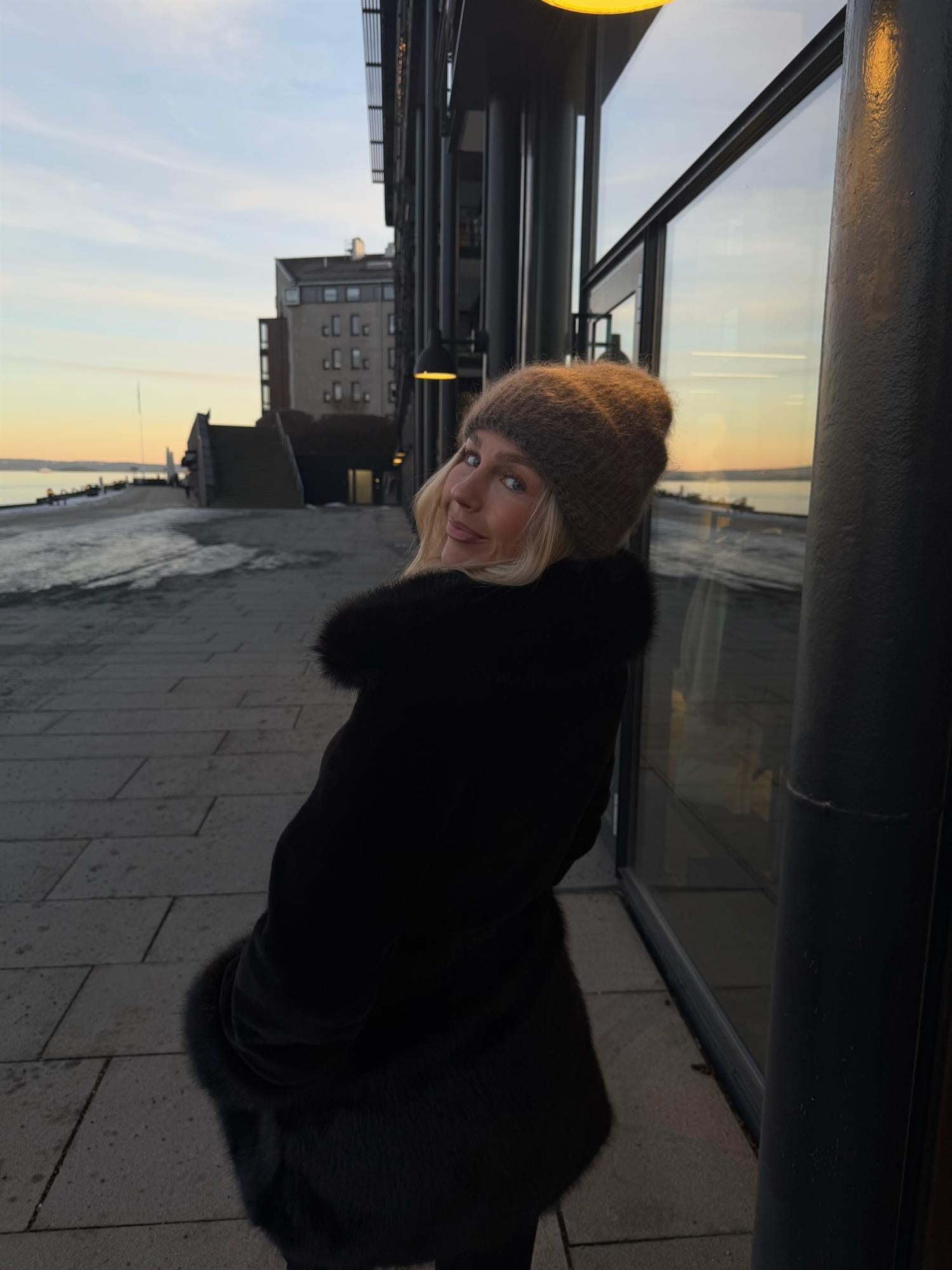 Silje Chunky Hat Brown