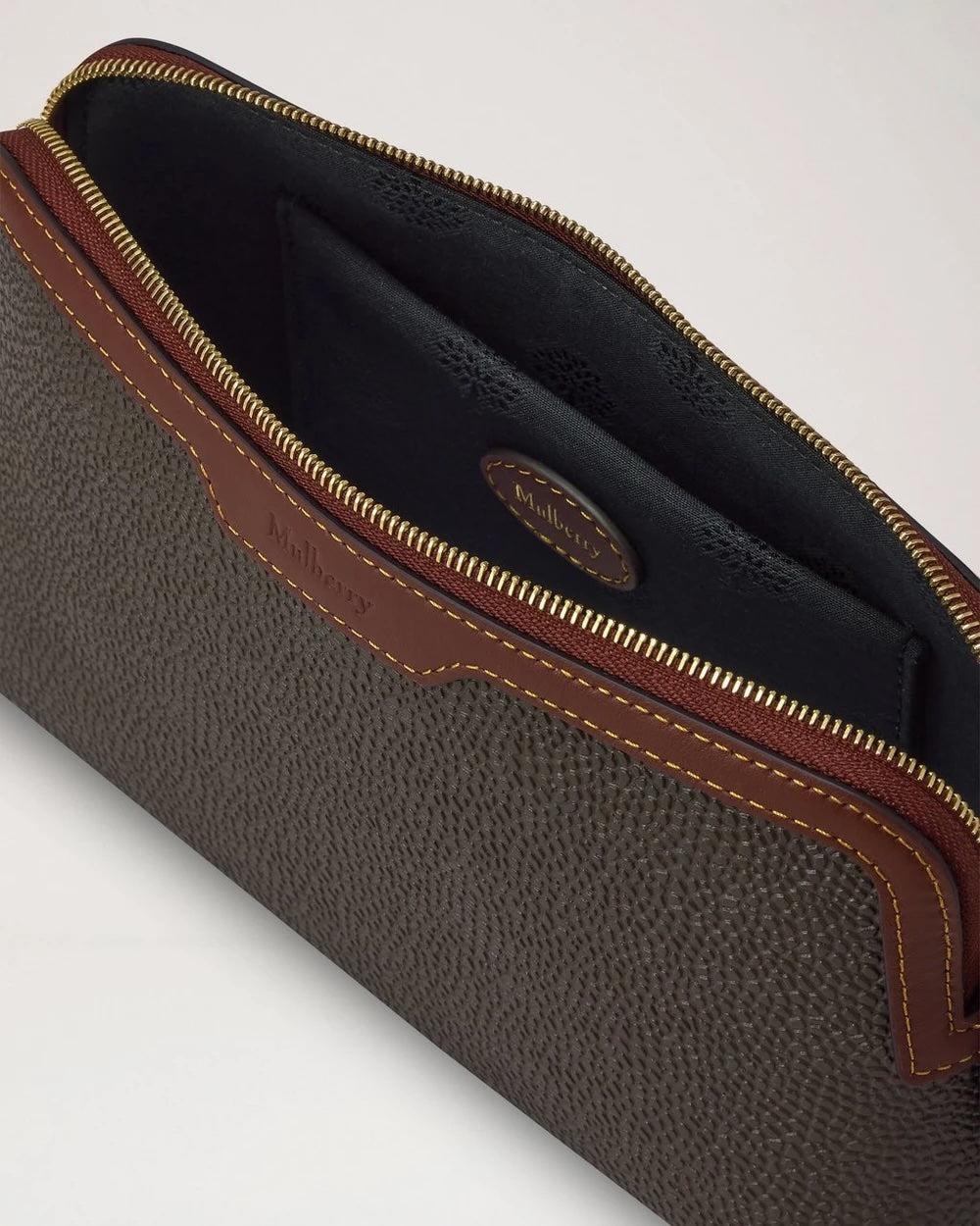 Small Cosmetic Pouch - Mole & Cognac Bio Based Scotchgrain
