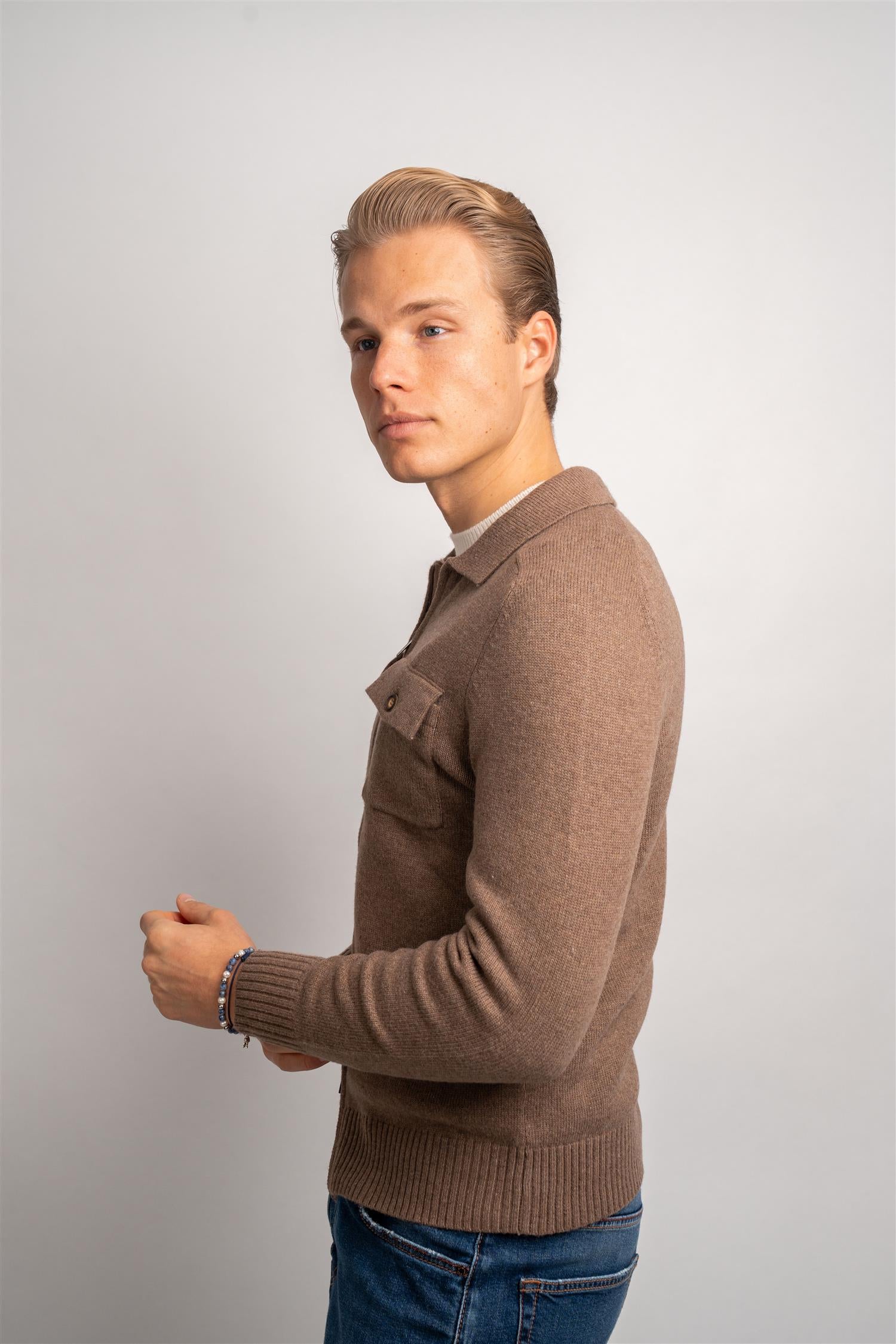 CARDIGAN BUTTONS - Brown