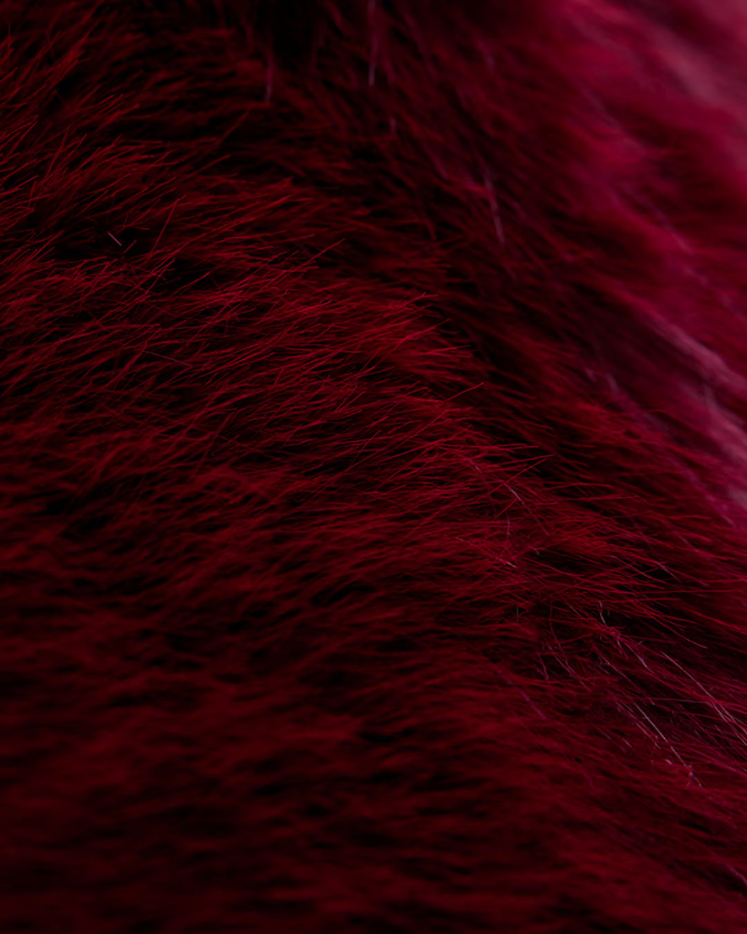 Izaya Fake Fur Cape - Burgundy
