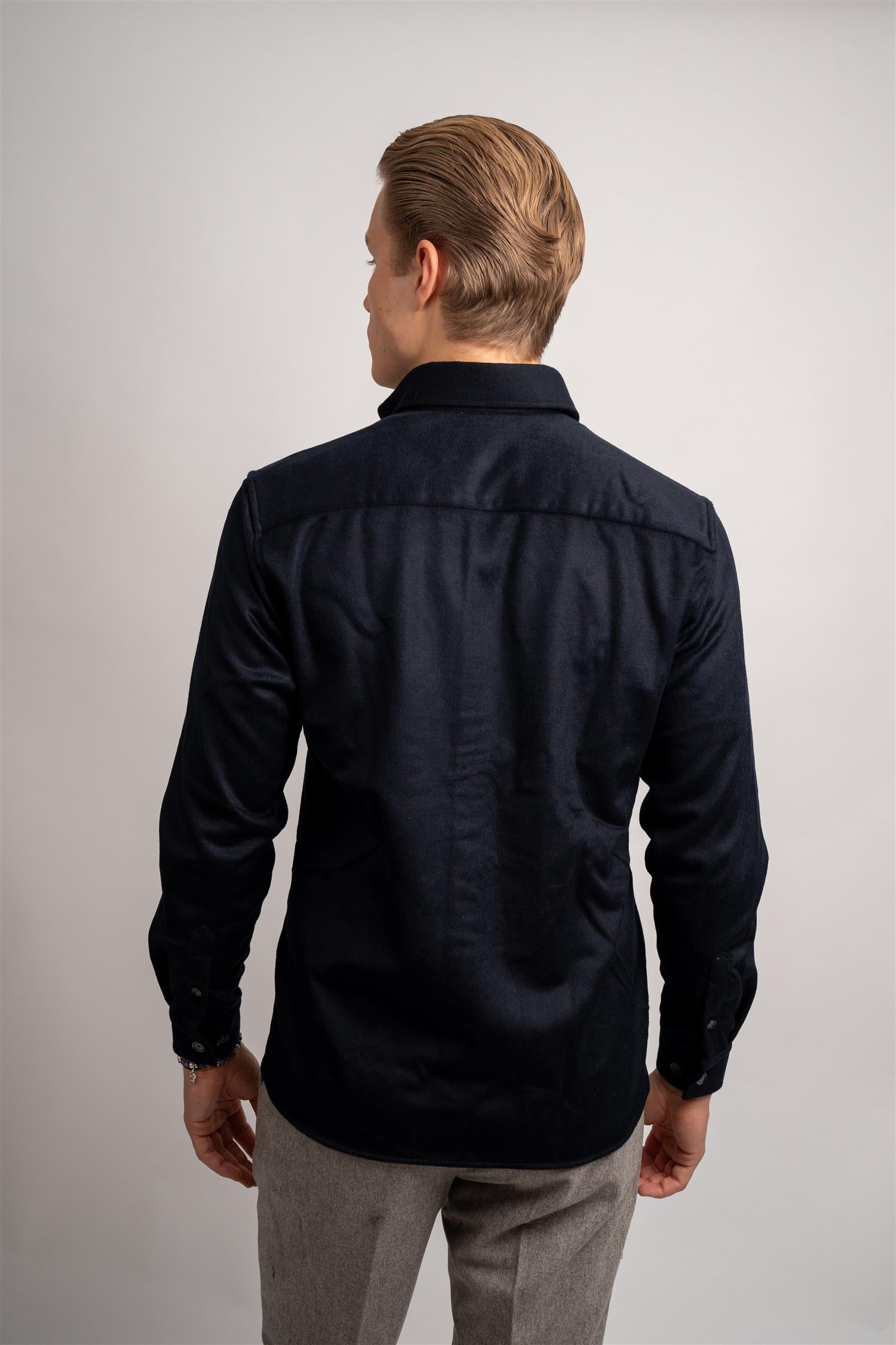 Wool Overshirt - Navy