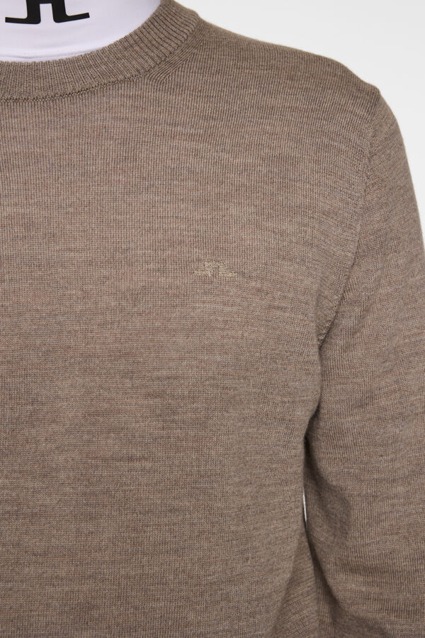 Keane Merino Crew Neck -  Brindle Melange