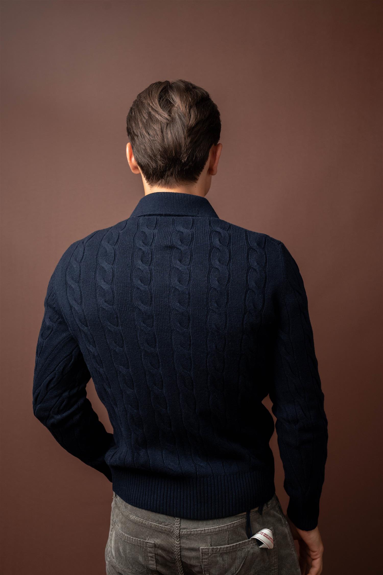 Cable Tennis Polo - Navy