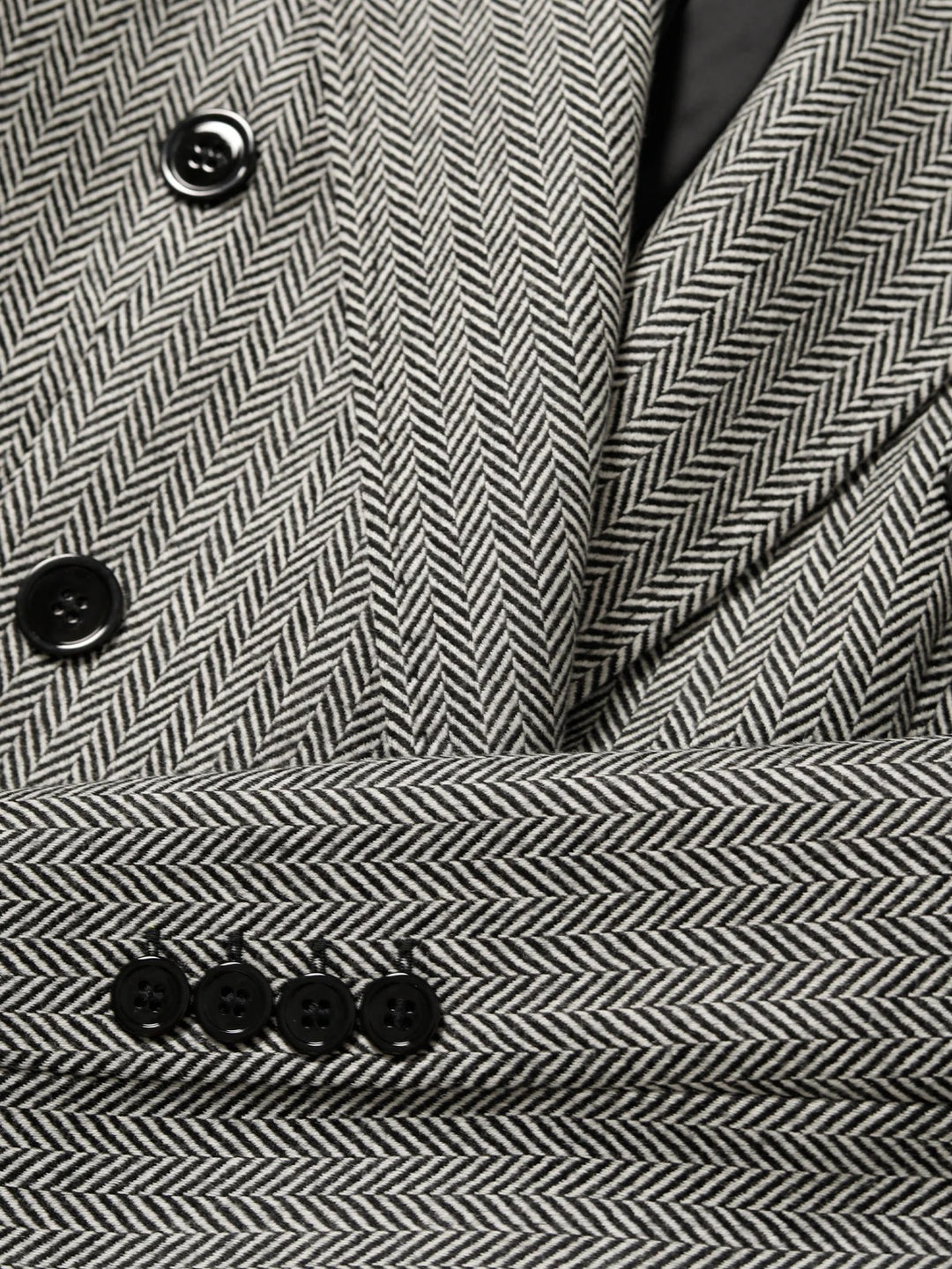 Traci Wool Blazer Grey Herringbone