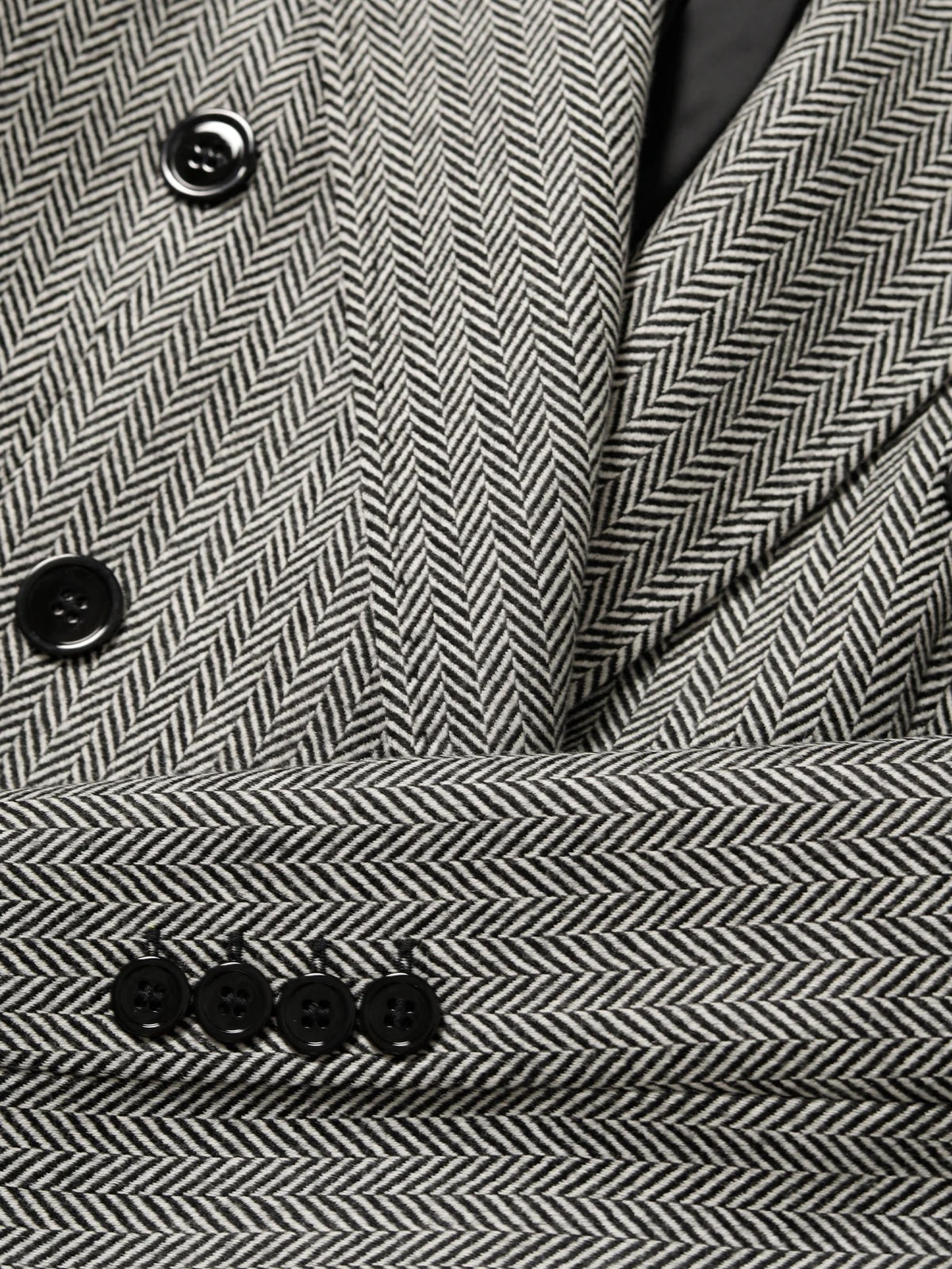 Traci Wool Blazer Grey Herringbone