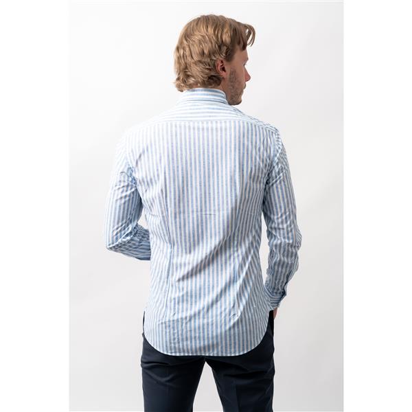 Man Shirt Woven - Striped Blue