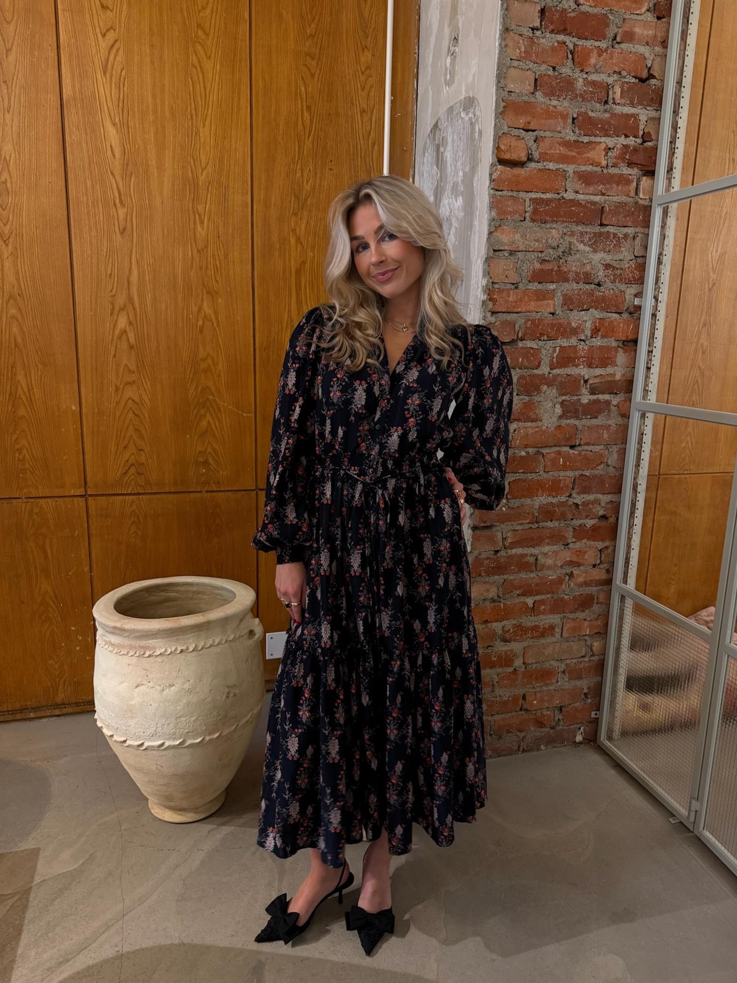 Bohemian Belt Dress Midnight Paisley