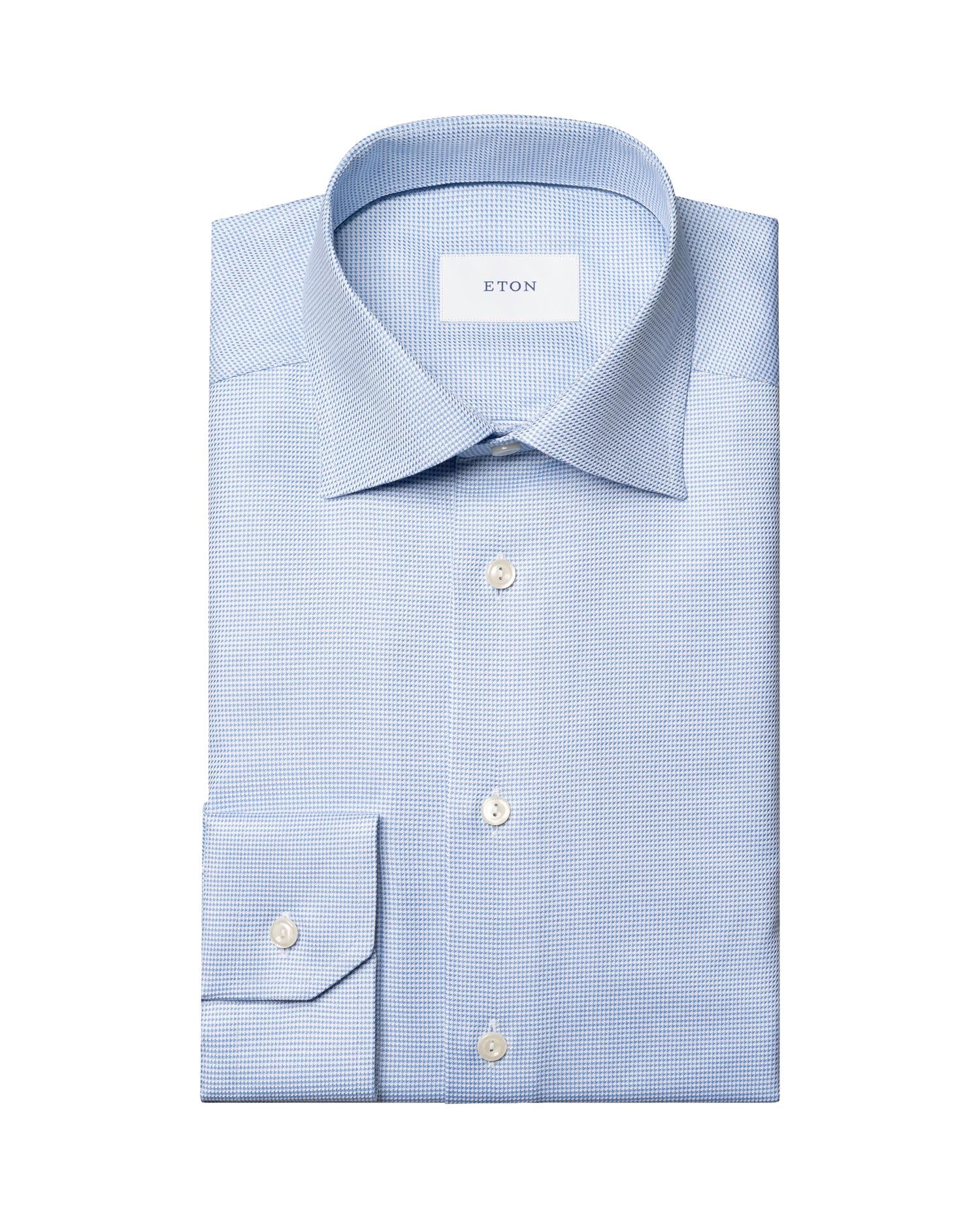 Semi Solid Twill Shirt - Blue