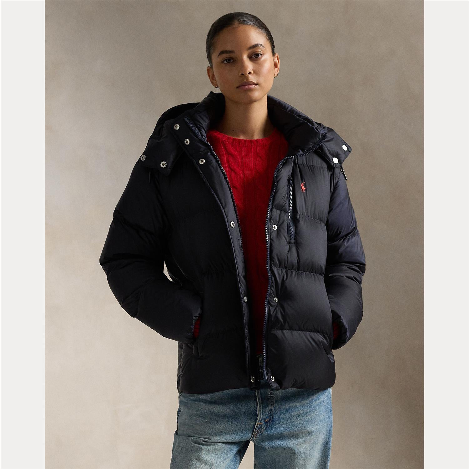 Water-Repellent Quilted Down Jacket
