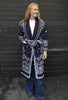Fringed Paisley Jacket Maxi - Navy