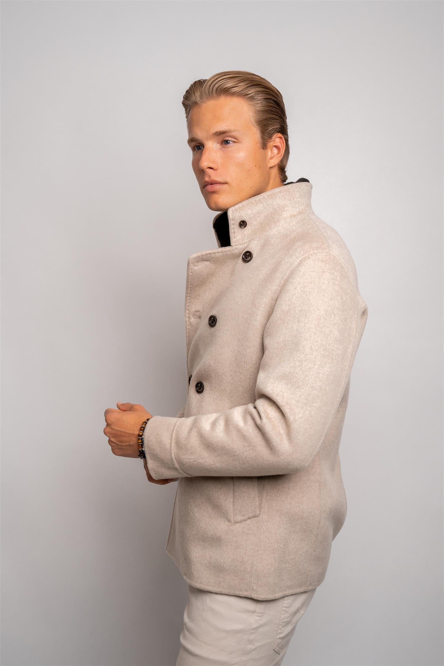 Man Coat Cashmere - Beige