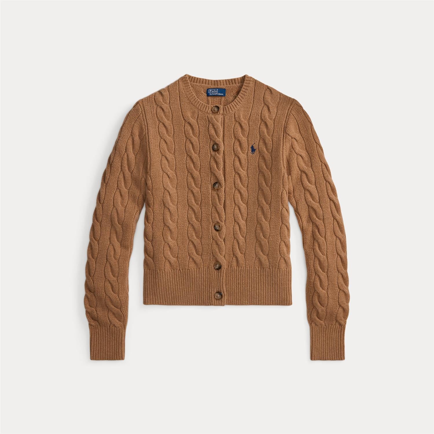 Sweater Cardigan Camel Melange