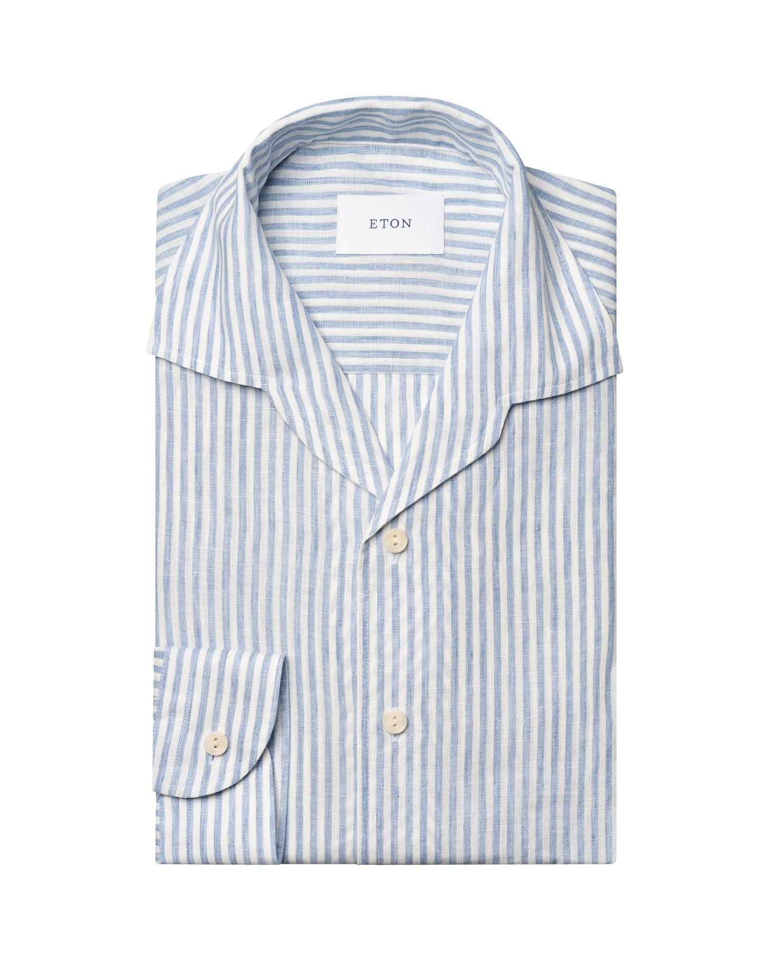Striped Linen Shirt - Lyseblå