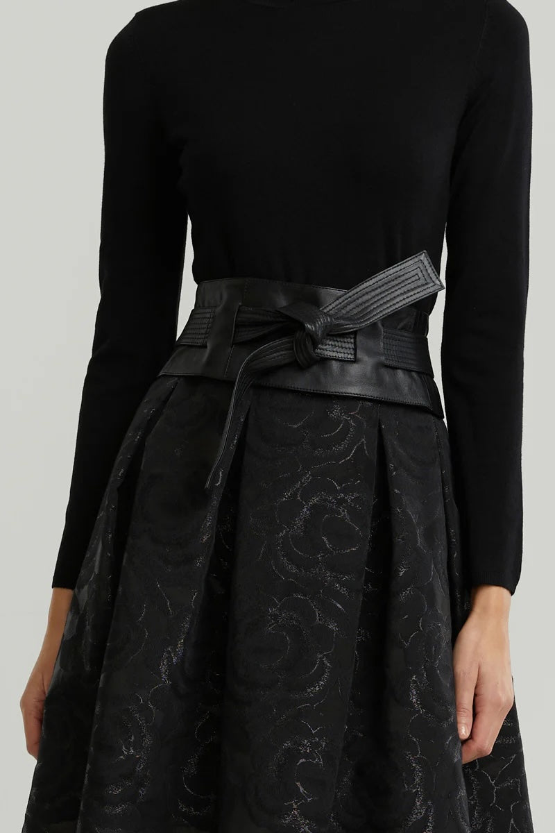 Rainette Leather Tie Belt