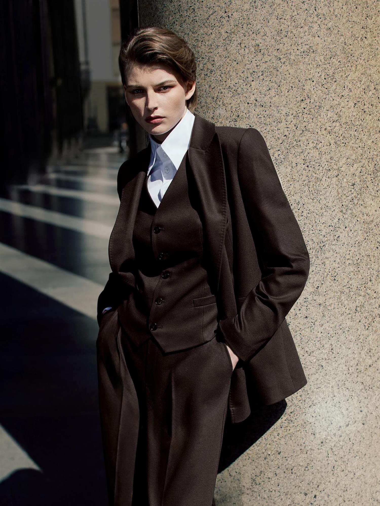 Traci Wool Blazer – Espresso