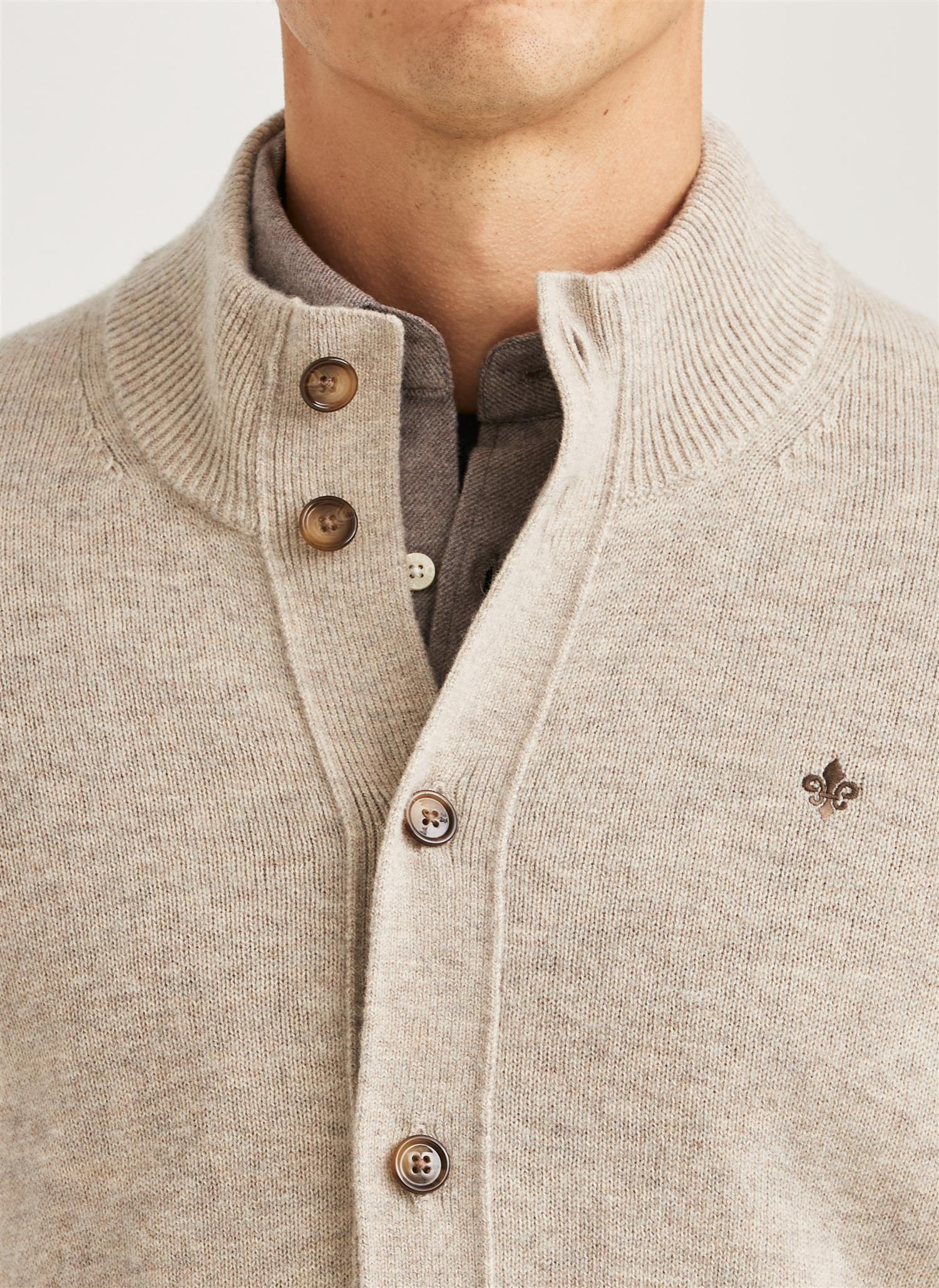 Hertford Button Cardigan - Khaki