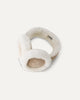 Sheepskin Embroidery Earmuff Sand