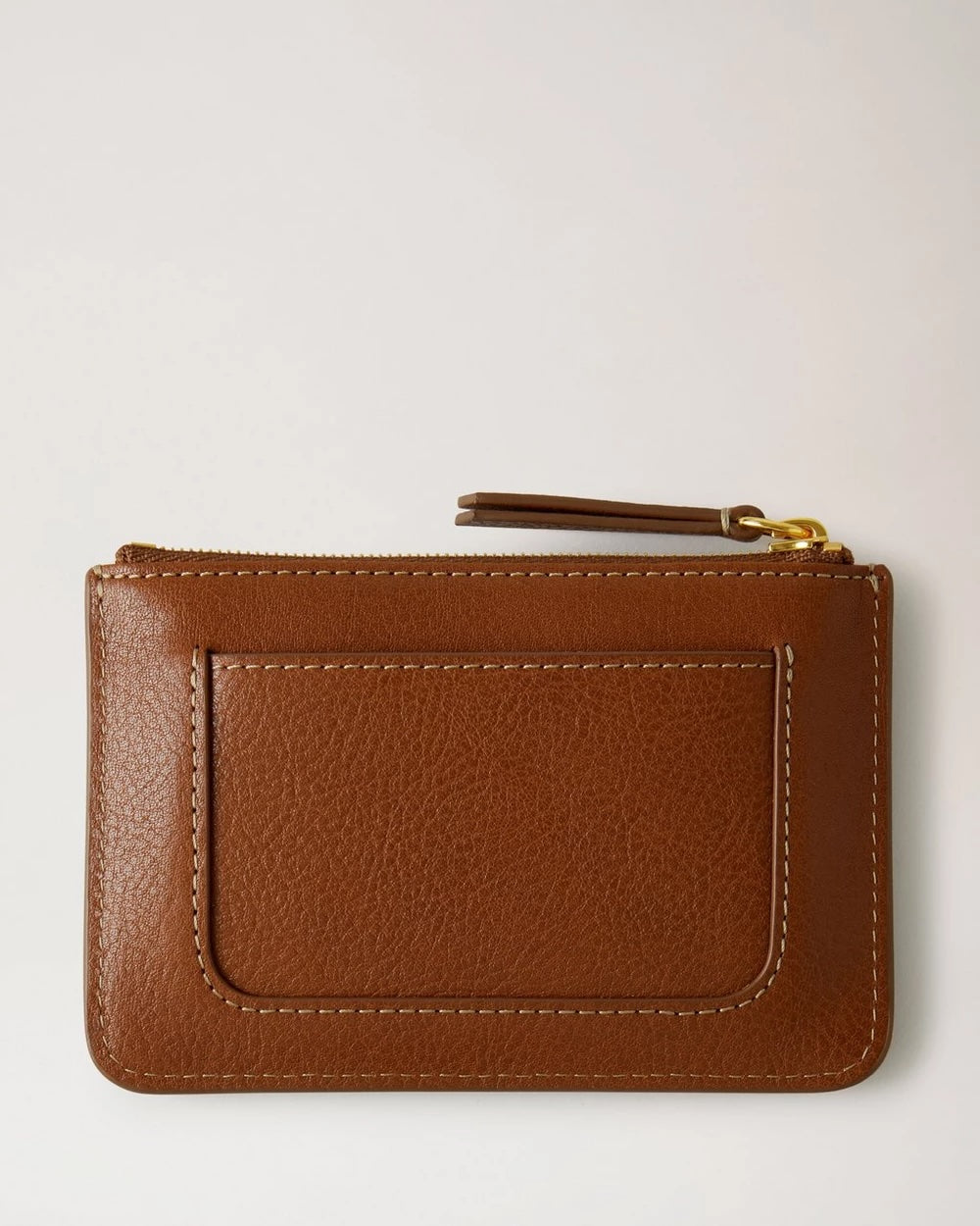 Mulberry Plaque Small Zip Coin Pouch Oak NVT
