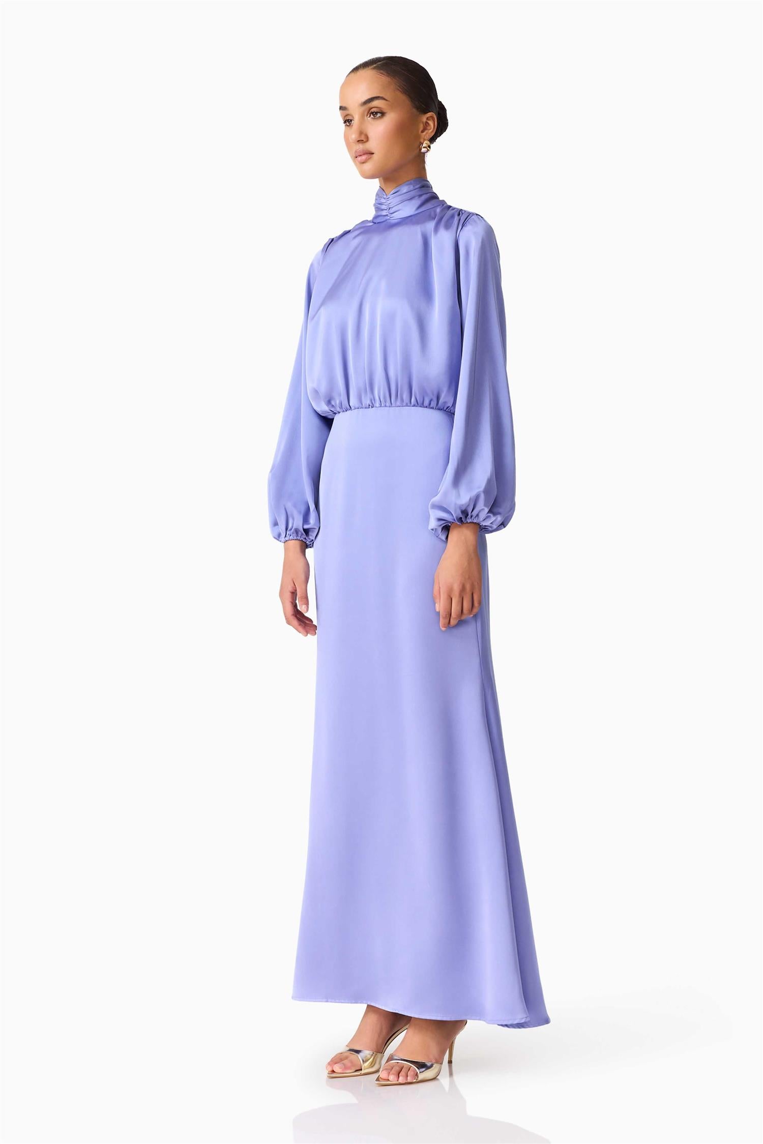 Jacinta Long Sleeve Gown Blue