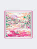Printed silk foulard 90 x 90 - Pink