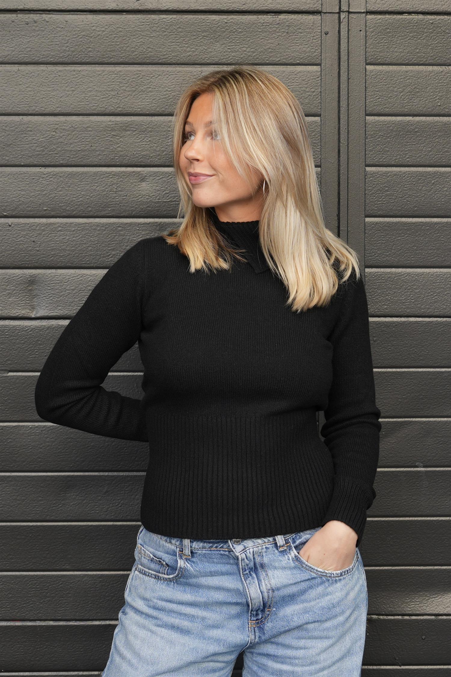 Cashmere Turtle Neck Black
