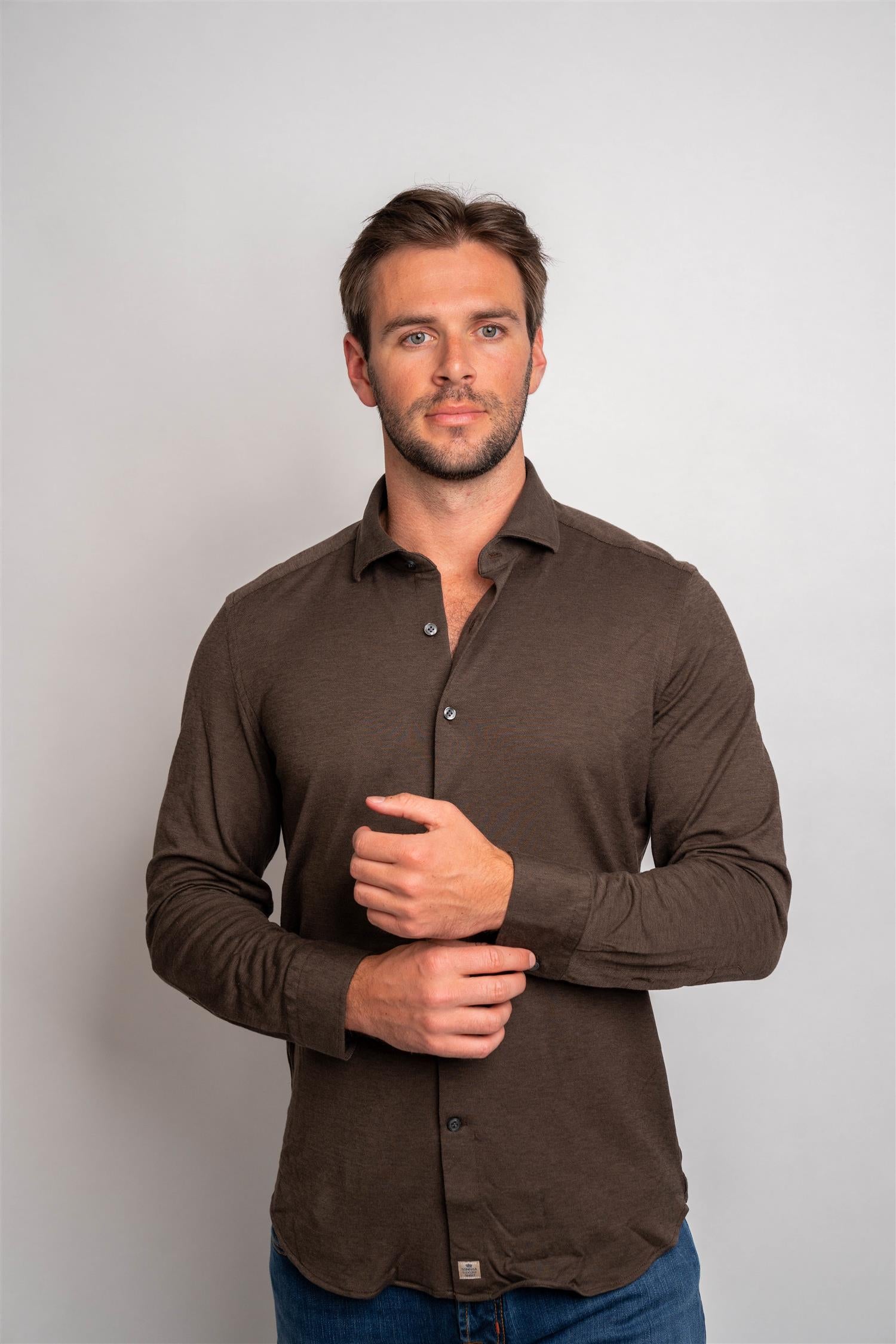 Man Shirt - Dark Brown