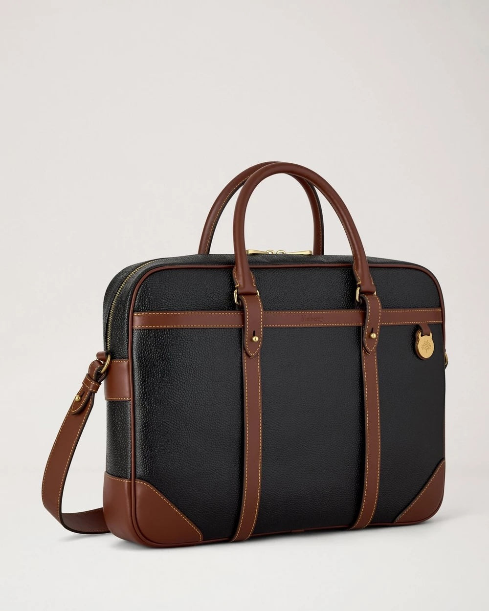 Heritage Briefcase Scotchgrn Black-Cognac