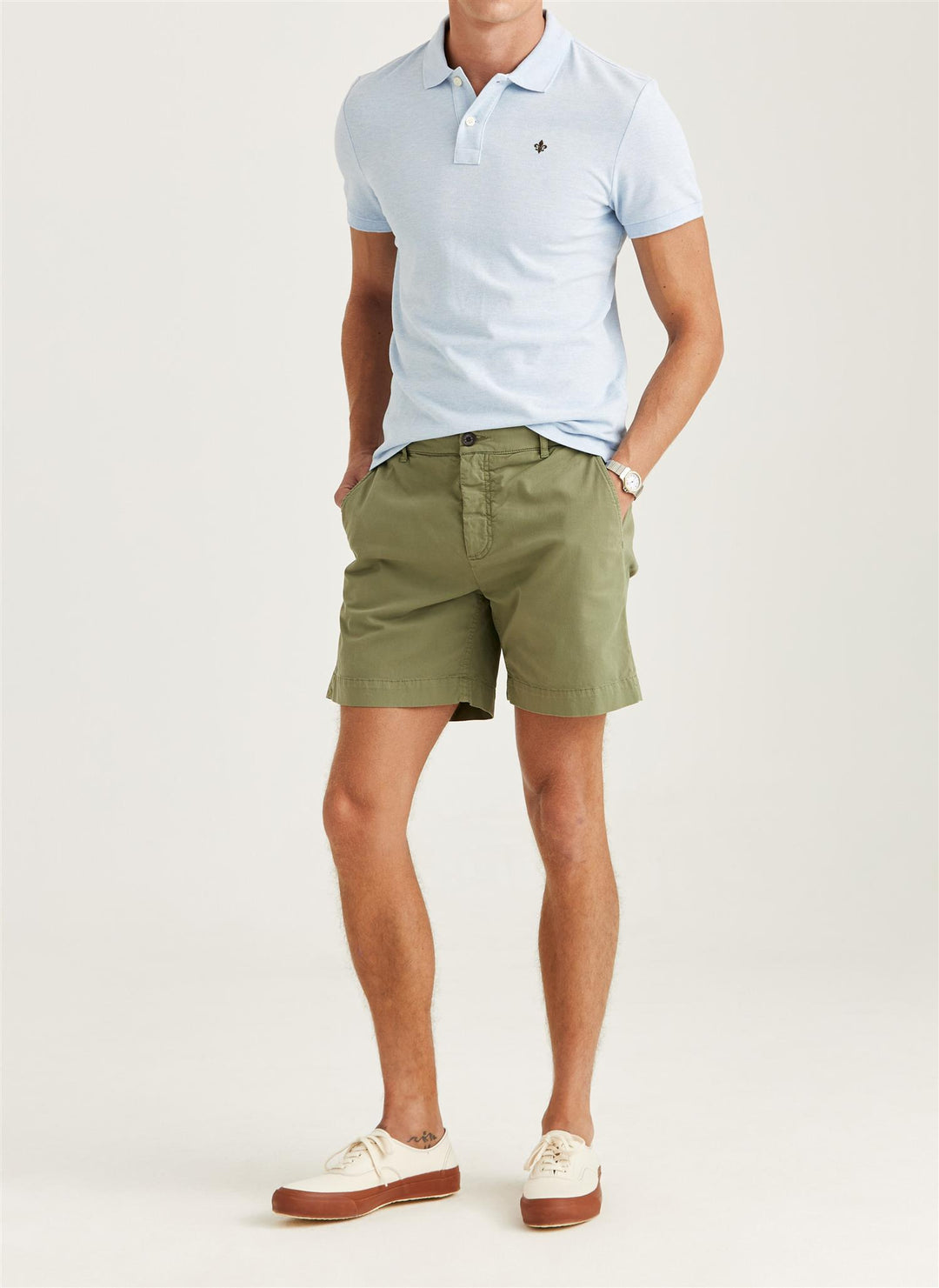 Jeffrey Summer Chino Shorts 7" - Olive