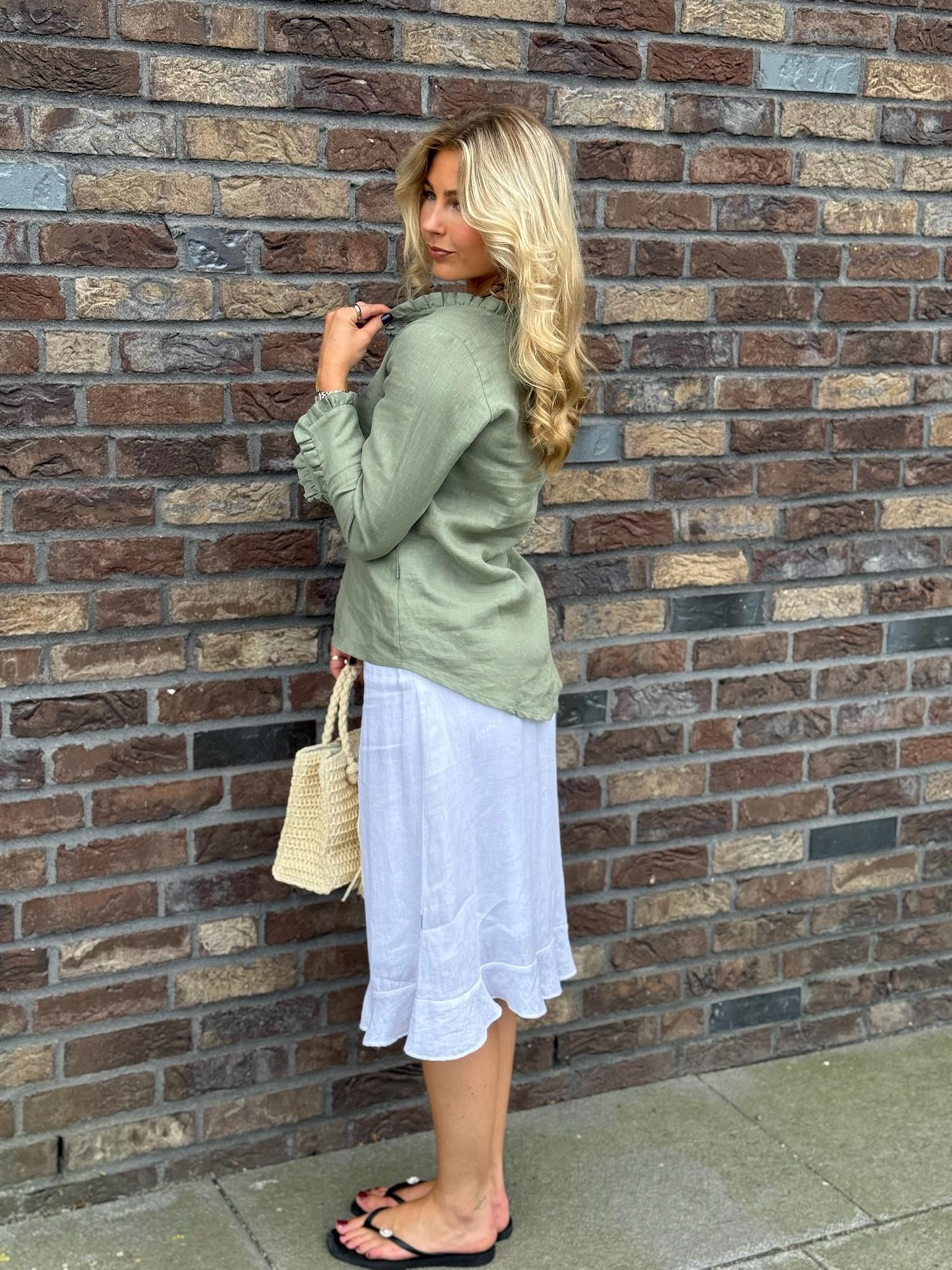 Clarion Linen Shirt Green