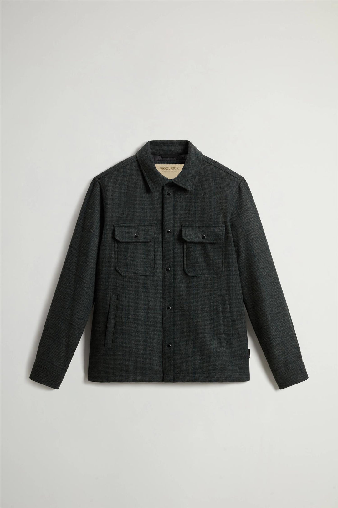 Alaskan Wool Check Overshirt - Green