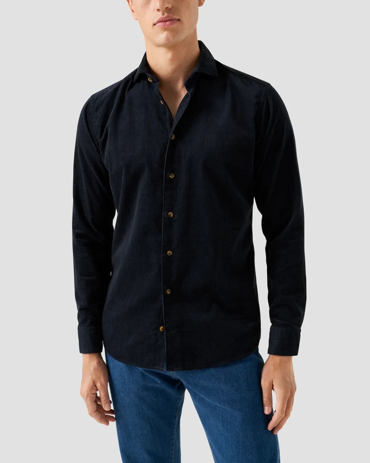 Fine Whale Corduroy Shirt - Navy