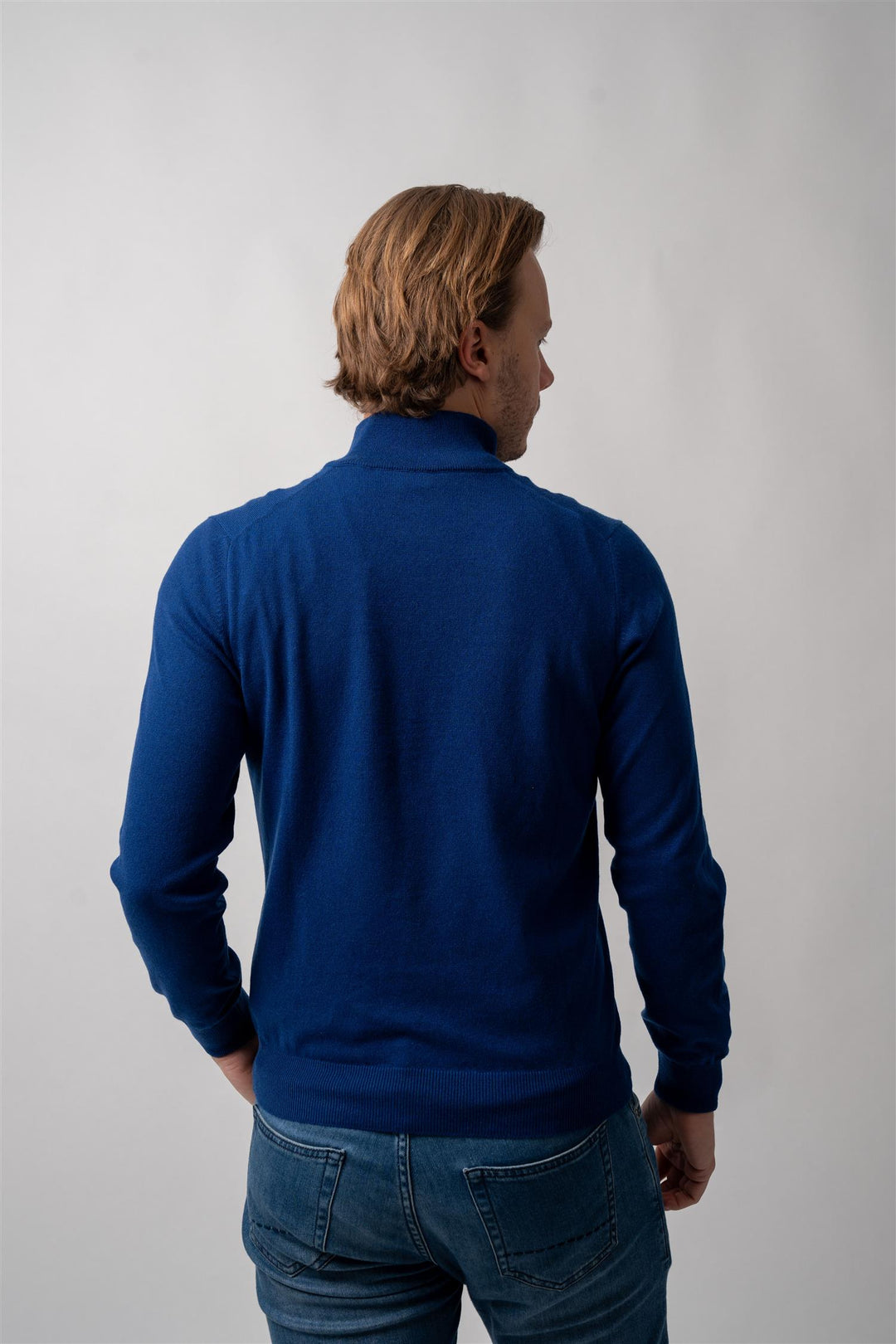 Half Zip - Cashmere - Blue