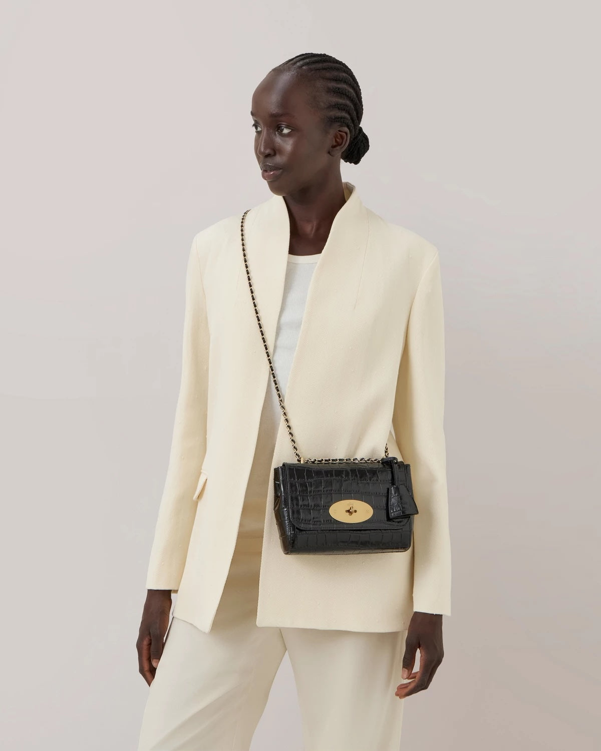 Lily Black Shiny Small Croc