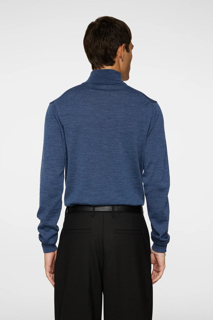 Kiyan Merino Quarter Zip - Blue