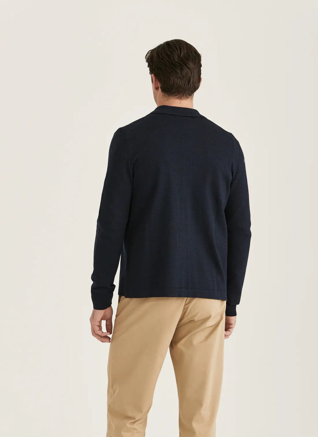 Merino Knitted Shirt - Navy