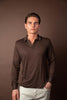 Polo Long Sleeve Linen - Brown