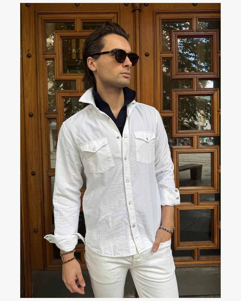 Western Cord Shirt - White