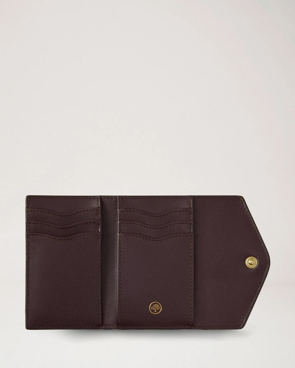 Folded Multi-Card Wallet Oxblood Small Classic Grain