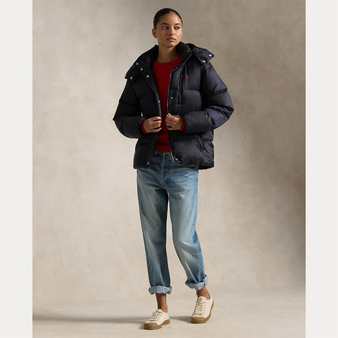 Water-Repellent Quilted Down Jacket
