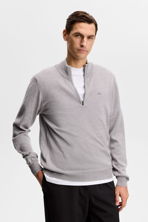 Kiyan Quater Zip - Light Grey