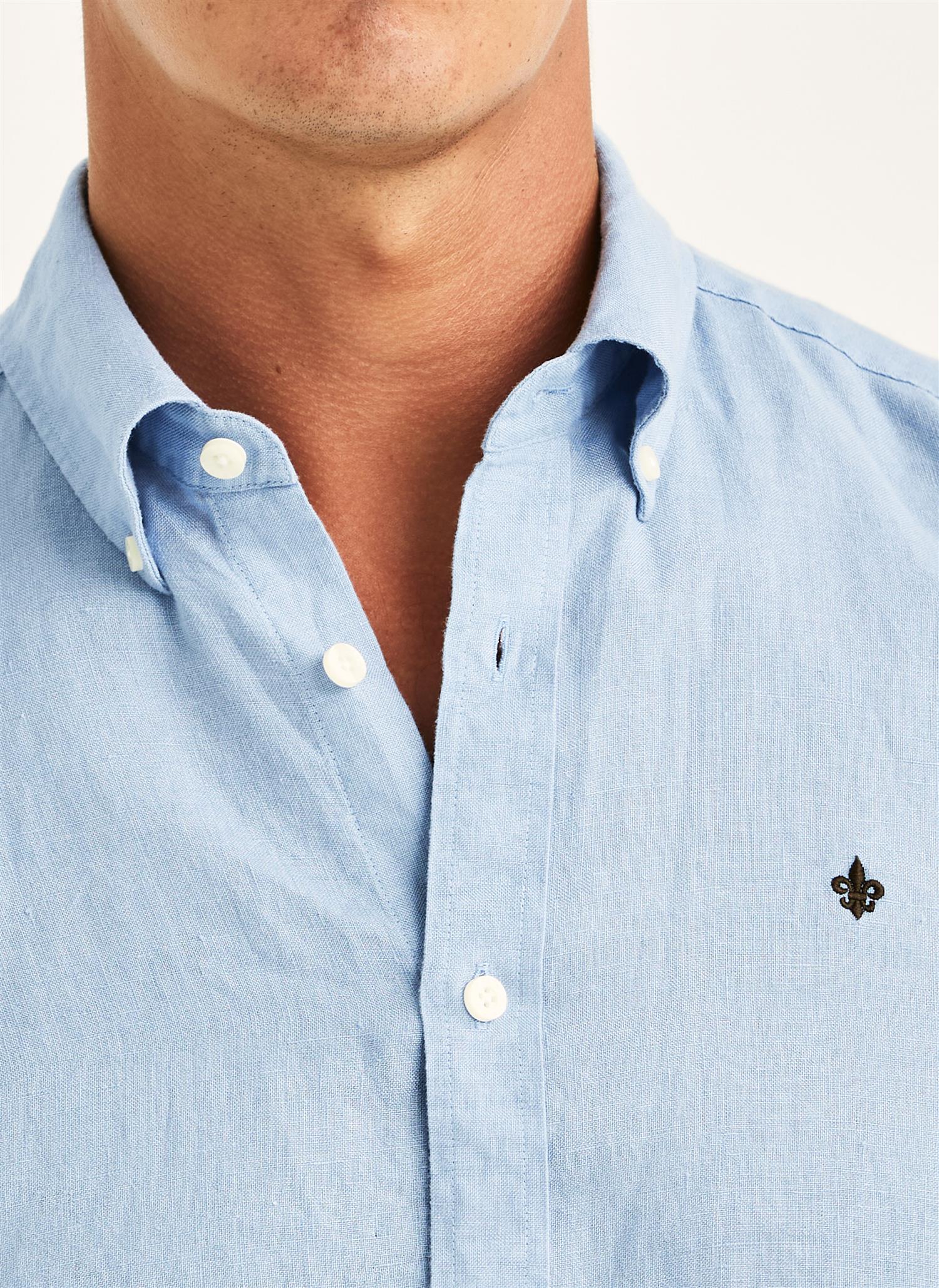 Douglas Linen Shirt Classi Fi - Light Blue