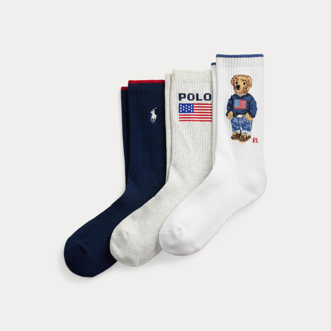 FLAG BEAR 3-PACK SOCK