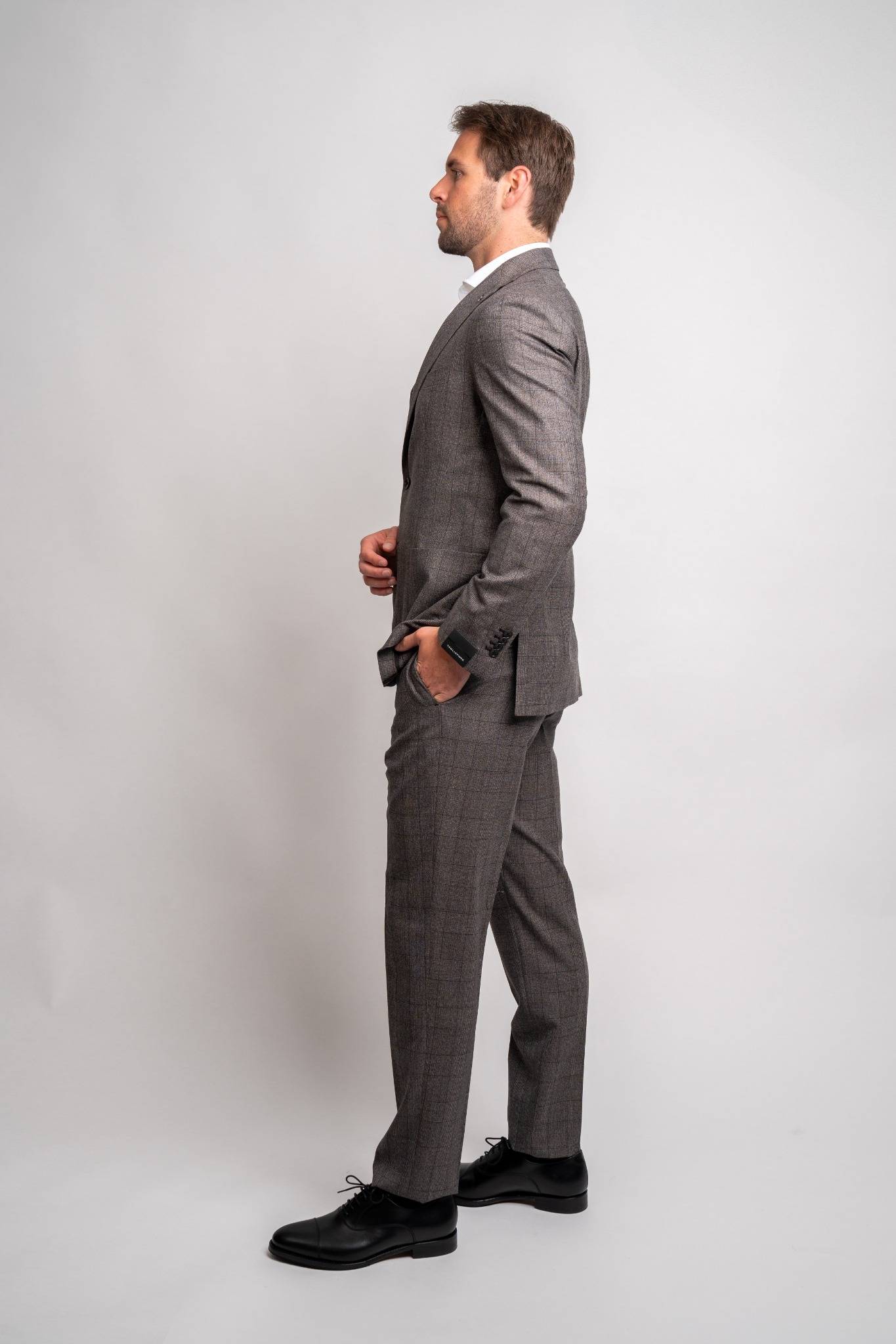 Check Suit - Brown