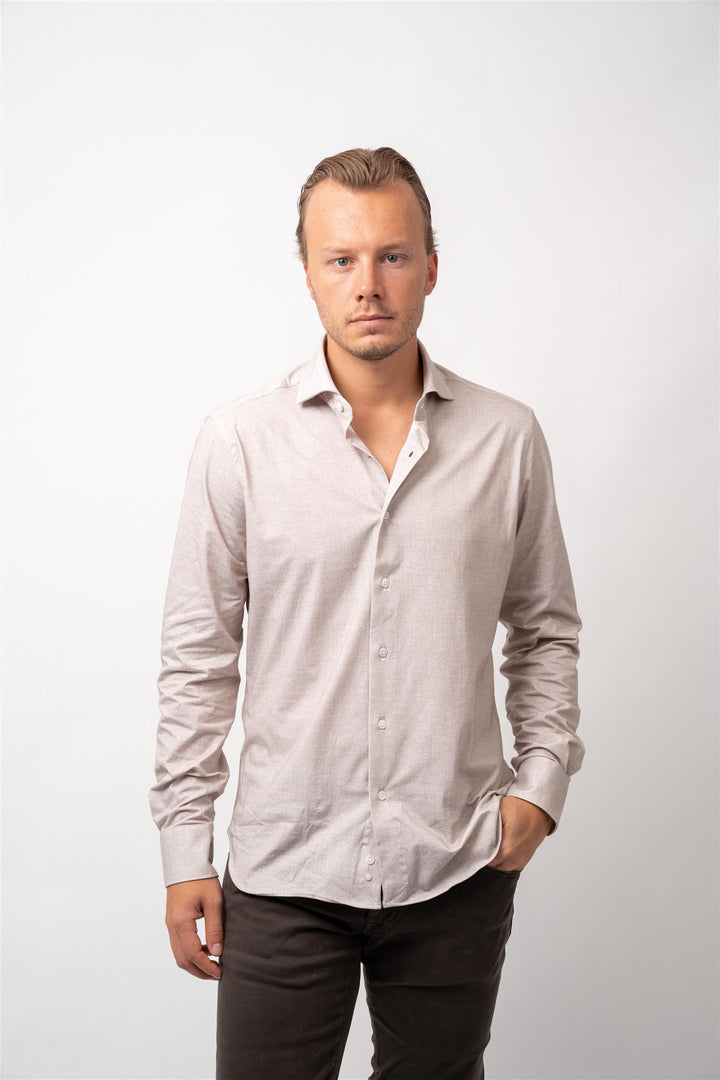 Man Shirt Woven Beige