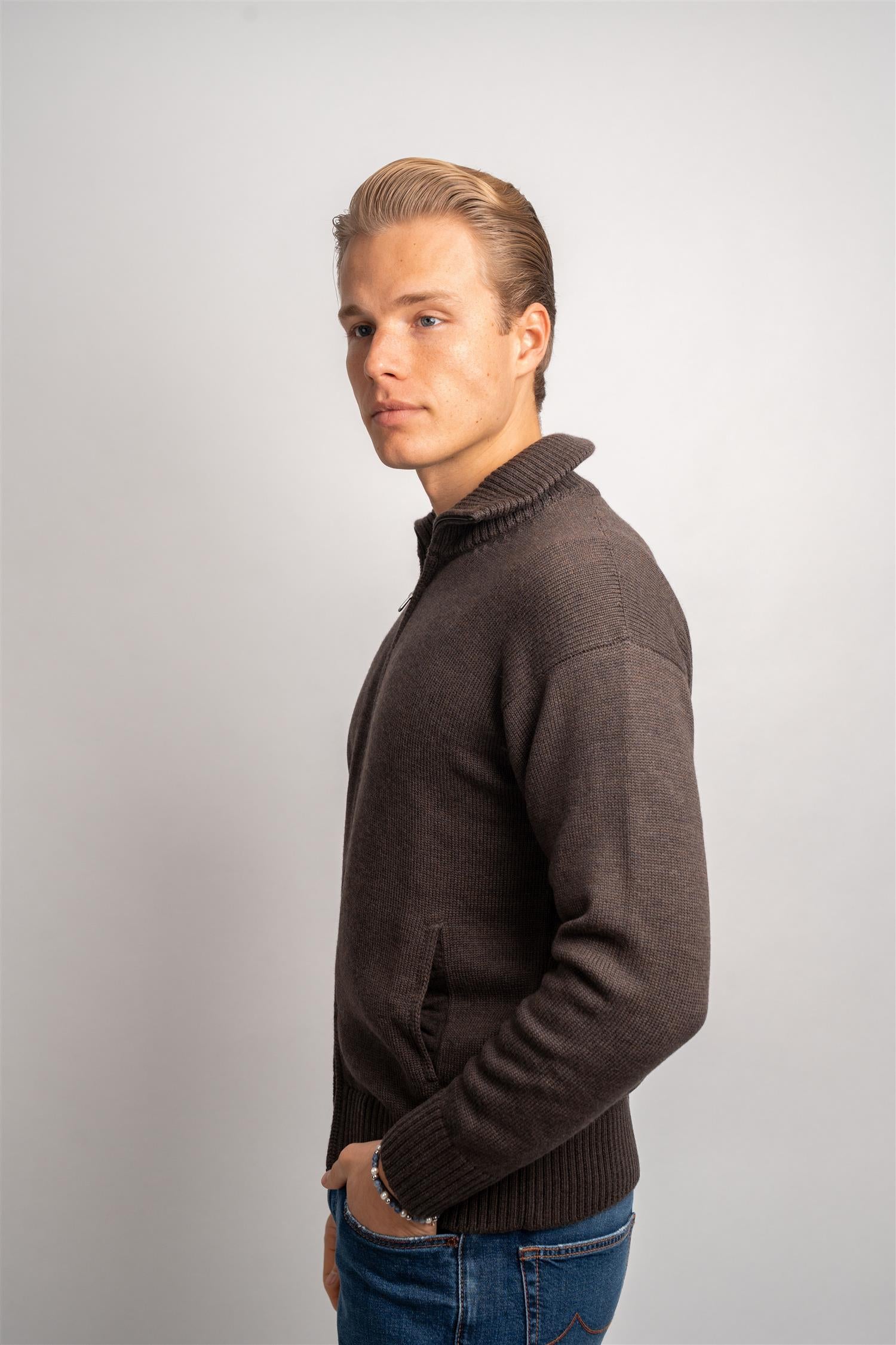 Heavy Full Zip - Brown