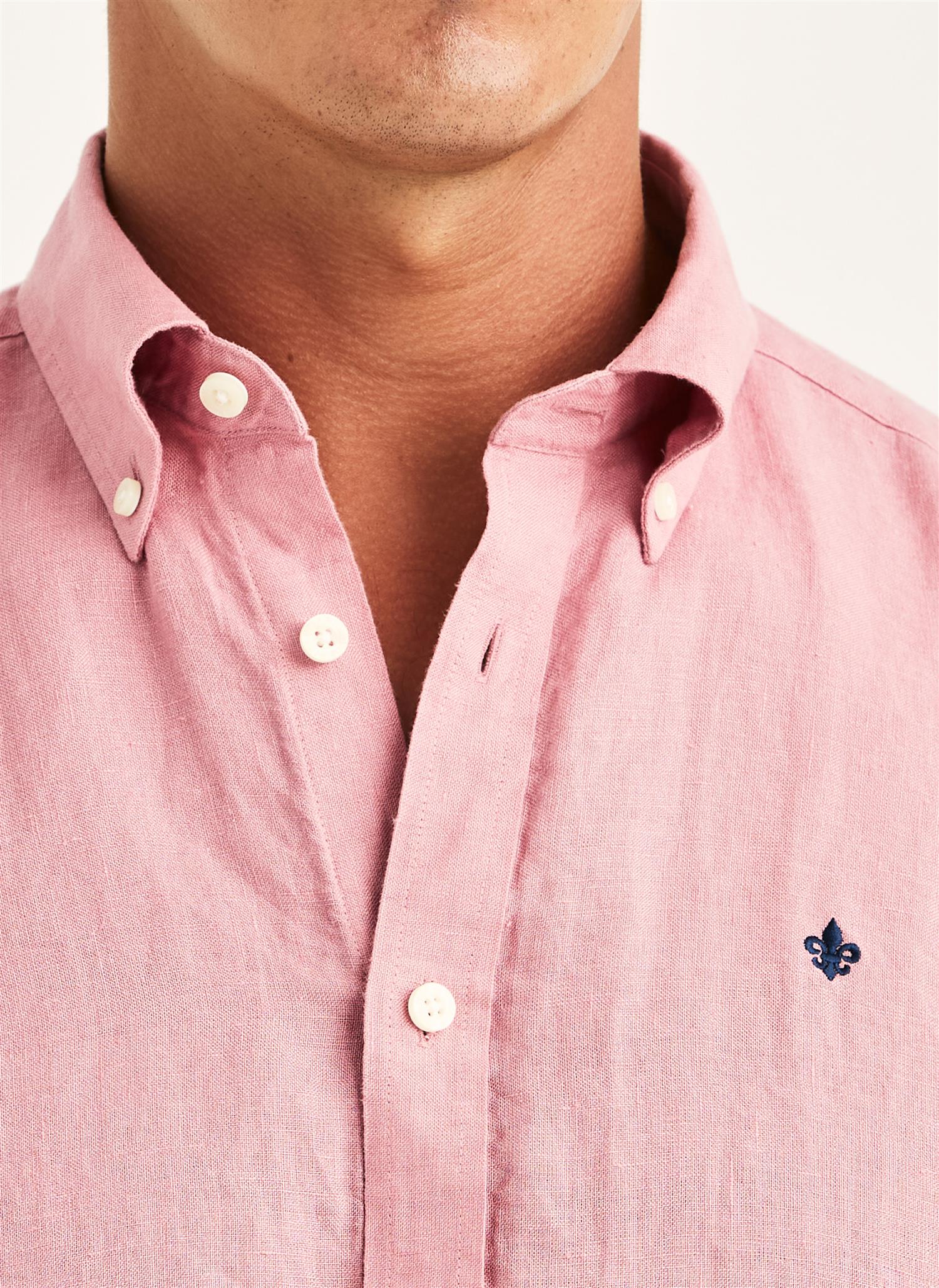 Douglas Linen Shirt - Pink